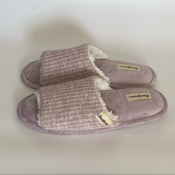 Dearfoams Women’s Lane Knit Slide Slippers Medium - Picture 3 of 5